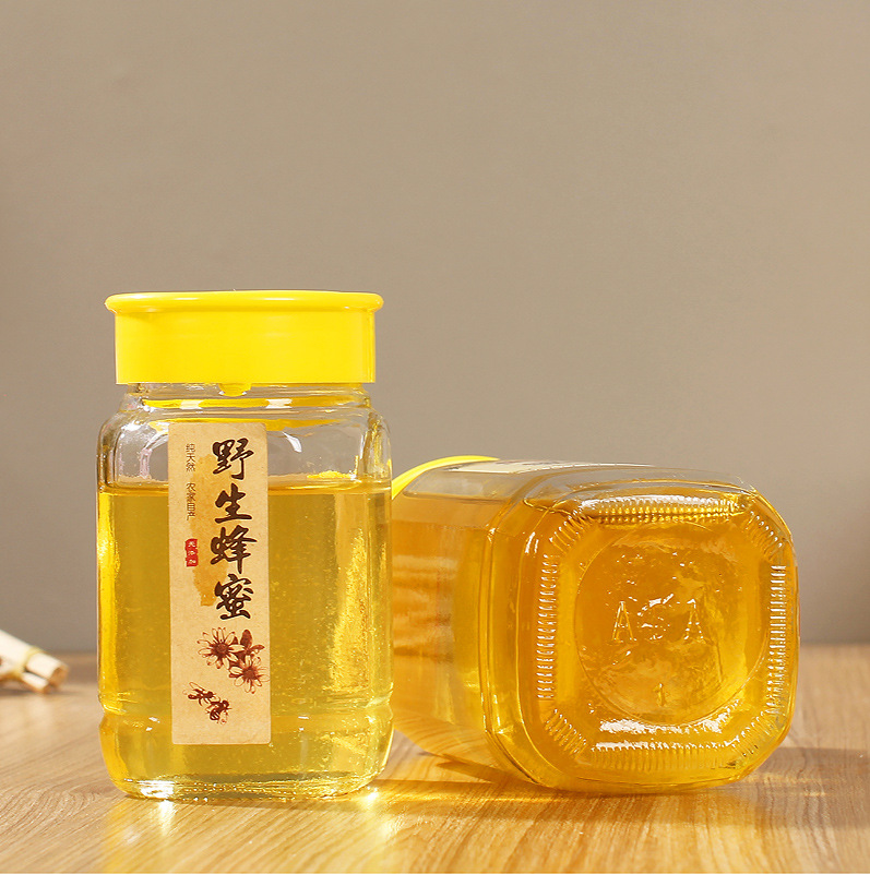 厂家供应蜂蜜玻璃瓶500g1000g 八角带棱密封储藏分装罐头酱菜瓶子