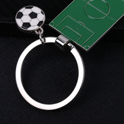 Wholesale metal alloy keychains cross-border team souvenirs creative gifts football stadium keychain pendants