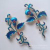 Jingtai blue jewelry accessories Alloy drip oil handmade costume Chinese clothing headwear material DIY roasted blue flower gourd vine