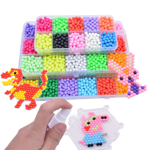 diy handmade toys for boys and girls, magical magic sticky beads, water sticky beads, spelled beans water-soluble bean puzzle
