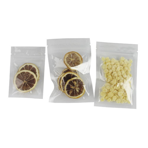 Flat bottom transparent ziplock bag dried fruit packaging bag thickened plastic food bag candy bag clip chain seal bag wholesale