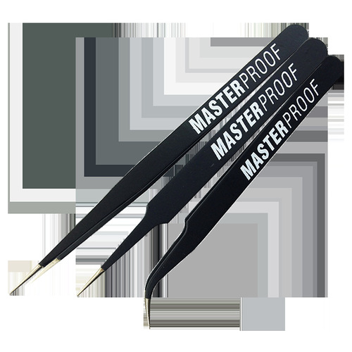 Germany (MASTERPROOF) stainless steel tweezers, pointed tip, thin tip, flat tip, elbow tweezers, anti-static tweezers