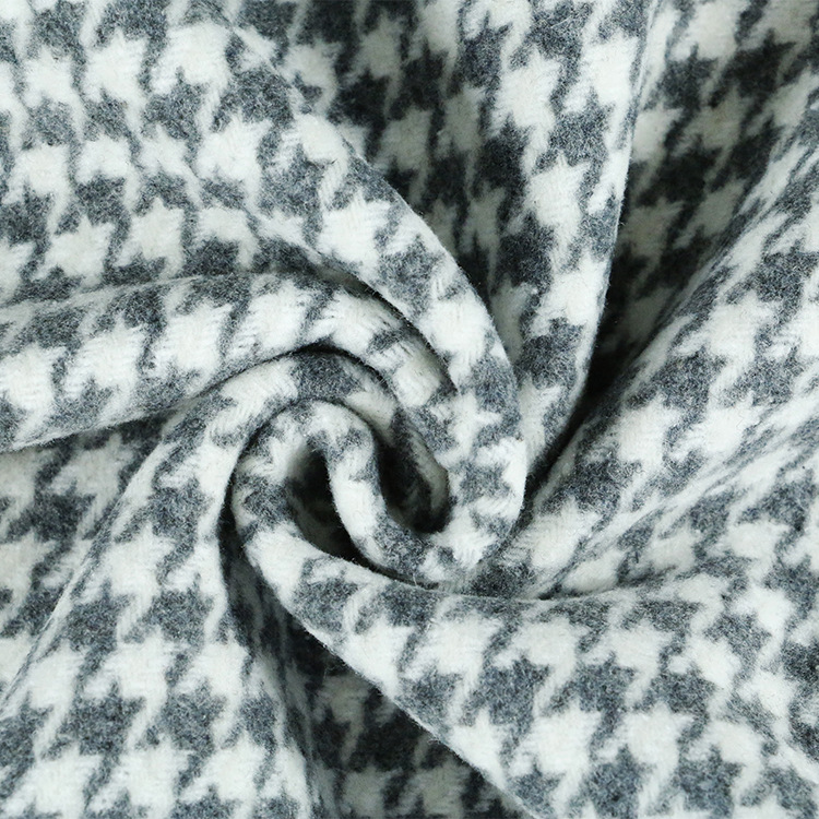 厂家直销 格子毛呢大衣面料  时装女装男装大衣家纺面料批发