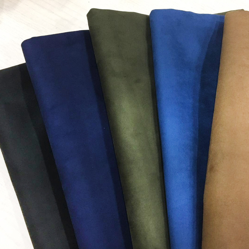 厂家批发五枚麂皮绒复合针织底布 优质夹克面料多色可选来样定 制
