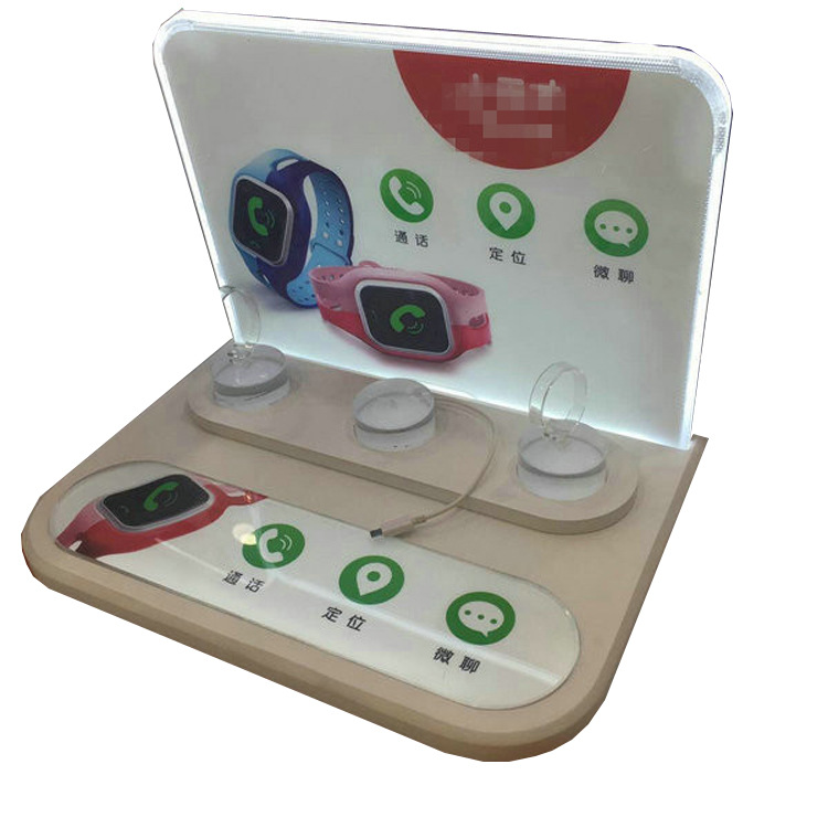 厂家生产有机玻璃儿童智能手表展示架亚克力电子手表发光架