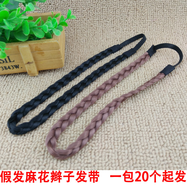 A2412 peluca Twist trenza banda de pelo 20 accesorios para el cabello cuerda de pelo anillo de pelo tocado Yiwu 2 yuanes tienda