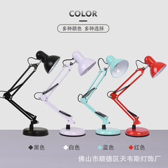Plug-in LED Eye-Caring Desk Tattoo Sticker for University Students, Simple Bedroom Bedside Dorm Long Arm Clip 811 Desk Lamp