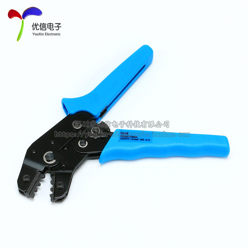 圆形电线接线裸端子叉形铜端头OT线鼻子UT冷压端子 压线钳SN06