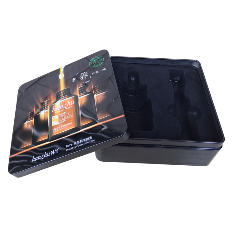 长方马口铁化妆品铁盒 长方化妆品礼品包装铁盒 长方缩口礼品铁罐