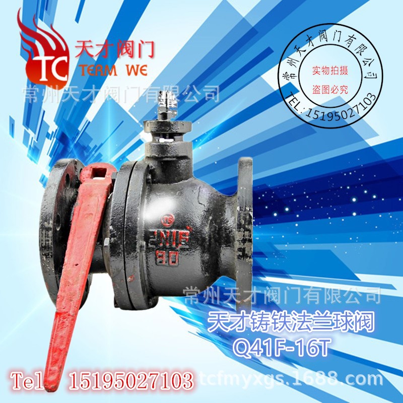 天津天才/天津日字 铸铁法兰球阀 Q41F-16 铸铁法兰球阀过蒸汽