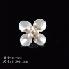 New DIY accessories imitation shell pearl alloy three -dimensional flower heart DIY hair accessories five -petal flower jewelry direct sales