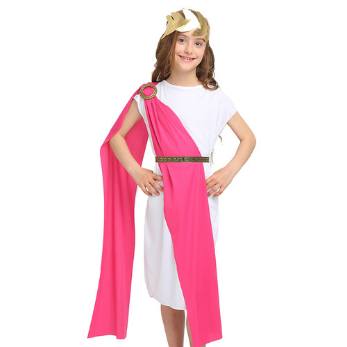 Halloween costume children's boy Roman goddess Greek queen dress child girl Greek Roman costume
