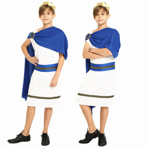 Halloween costume children's boy Roman goddess Greek queen dress child girl Greek Roman costume