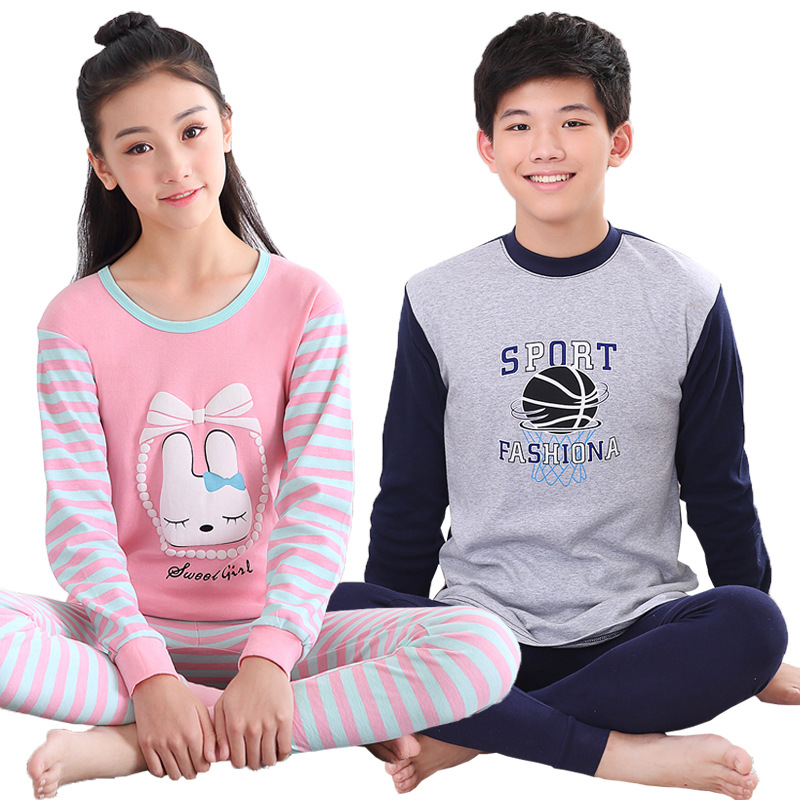 Ropa interior para niños ropa de otoño pantalones largos nuevos niños medianos y grandes ropa interior térmica bebé pijamas traje de desgaste para el hogar