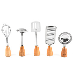 Smiley Face Kitchenware Set DIY Baking Set Beech Smiley Face 11-piece Kitchen Gadget Set Fork Spoon Spatula
