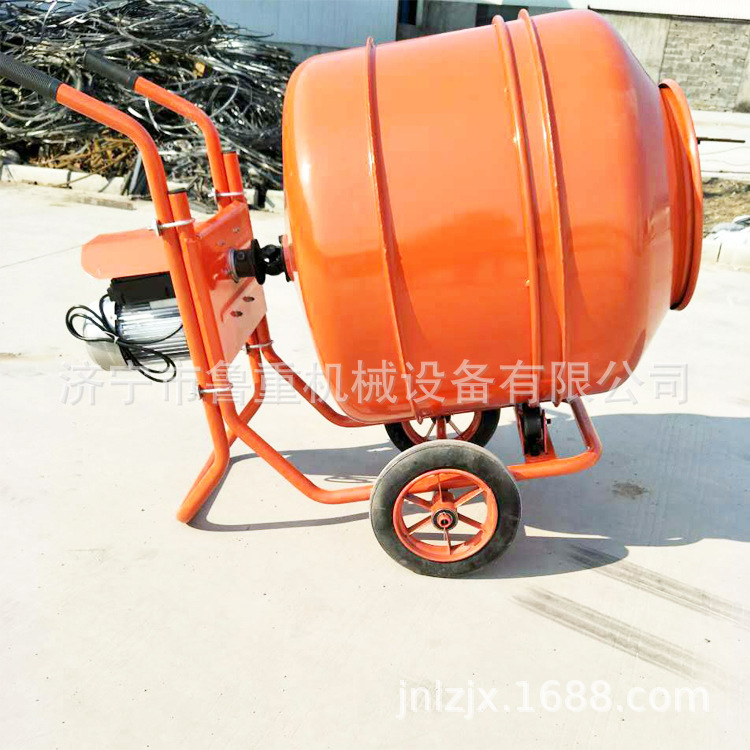 手推式建筑新型加拖轮350升小型电动混凝土搅拌机认购金