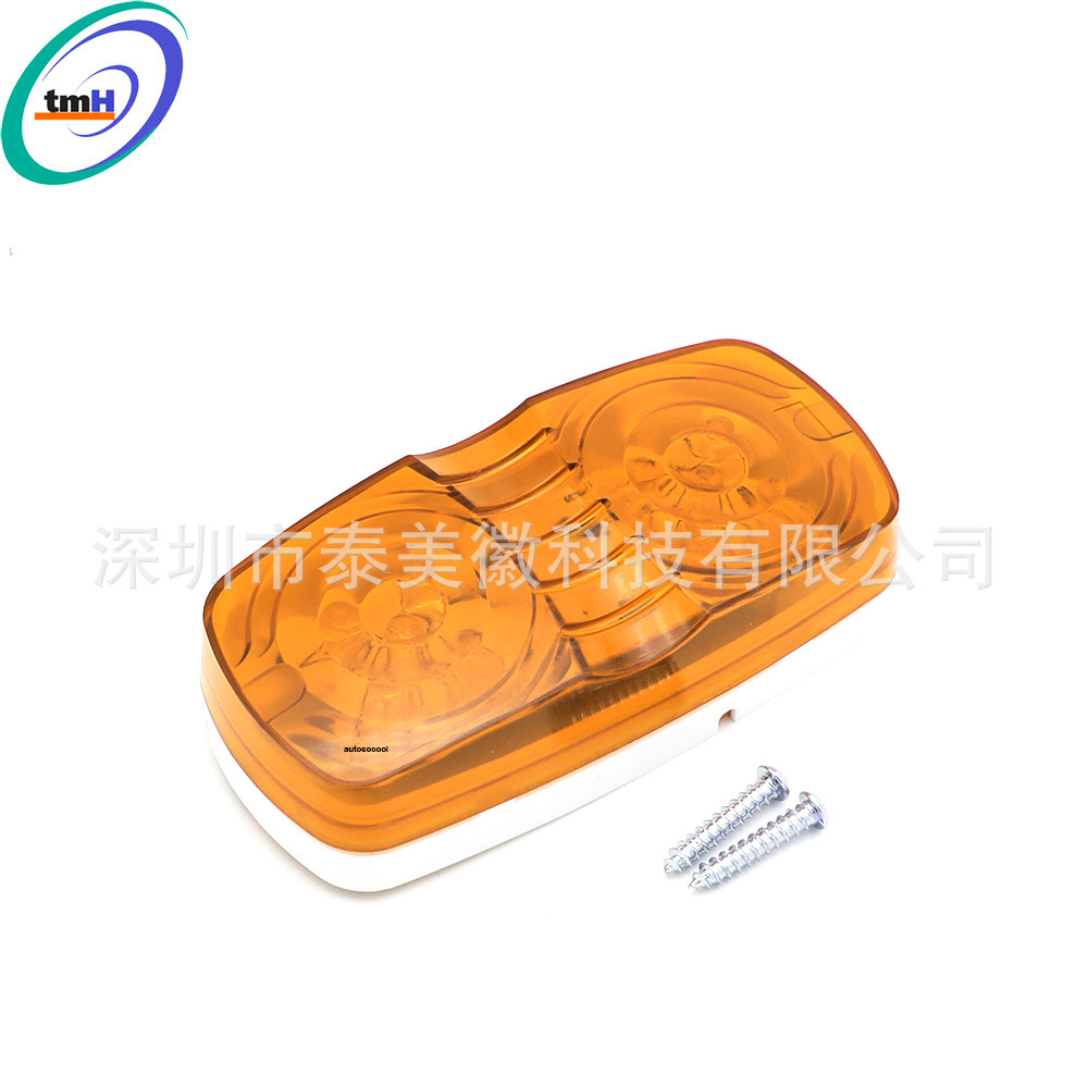 LED luz lateral del camión doble luz lateral redonda 10LED luz de señal de camión luz lateral del coche de advertencia de señal anticolisión