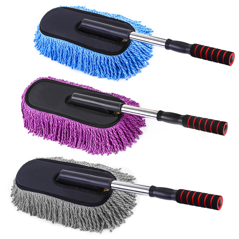 Manufacturer Car Wash Tools Car Cleaning Electrostatic Microfiber Car Brush Retractable Dust Duster Mop Wax Mop Car Wash Brush