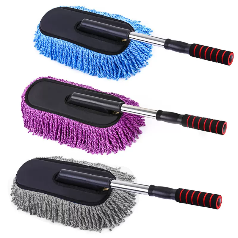 厂家洗车工具擦车静电超细纤维车刷可伸缩除尘掸子拖把蜡拖洗车刷