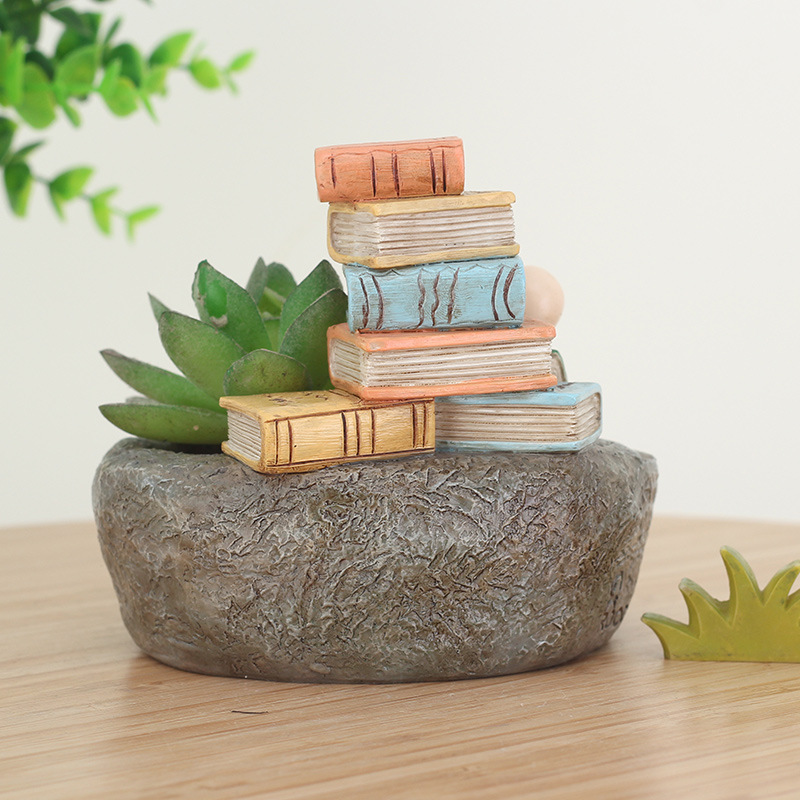 Chậu Cây Resin Chậu cây mọng nước resin phong cách đồng quê, chậu mini trang trí văn phòng, ban công và tiểu cảnh (RG-184)