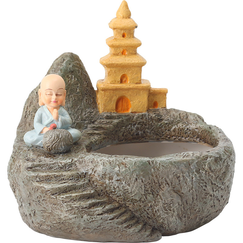 Chậu cây mọng nước resin phong cách đồng quê, chậu mini trang trí văn phòng, ban công và tiểu cảnh (RG-184)