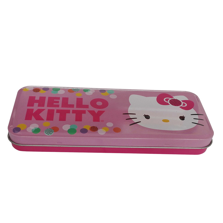 长方形马口铁文具盒  两片装文具礼品盒 促销文具铁盒