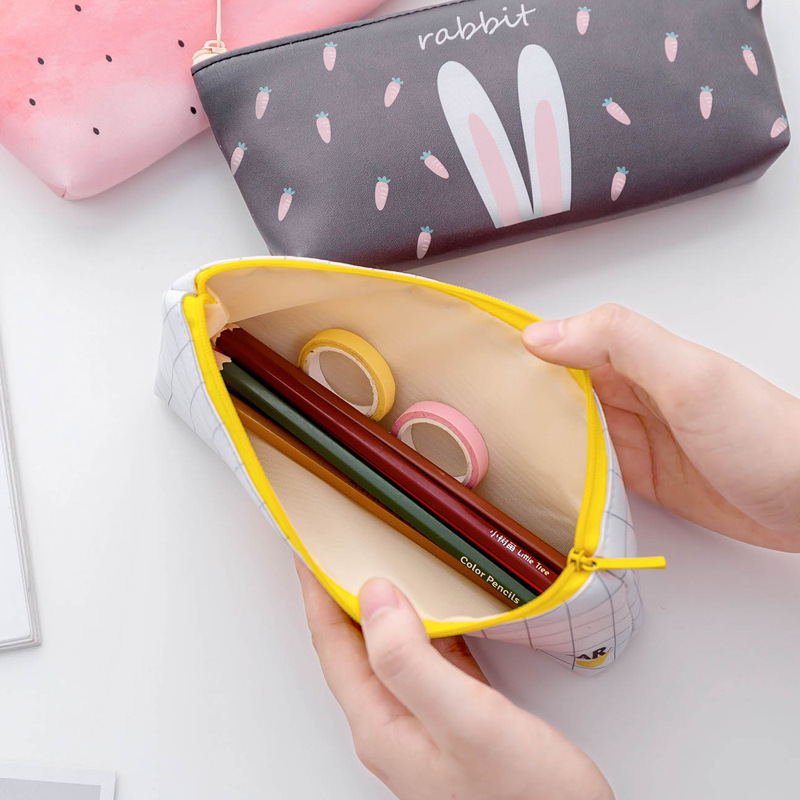 Estudiante creativo cremallera papelería bolsa de lápiz al por mayor