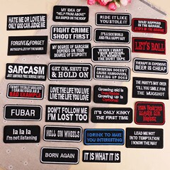 Embroidery patch computer embroidery premium trendy DIY English badges clothing decorations patch iron-on transfer