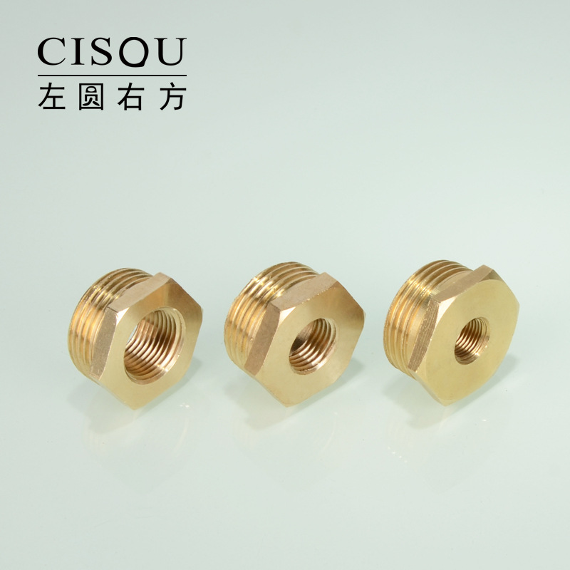 황동 1inch - 6포인트, 4포인트, 2포인트, 1/3포인트 변환, 내부 및 외부 나사, 내부 나사 및 외부 나사, 축소형 구리 조인트 액세서리