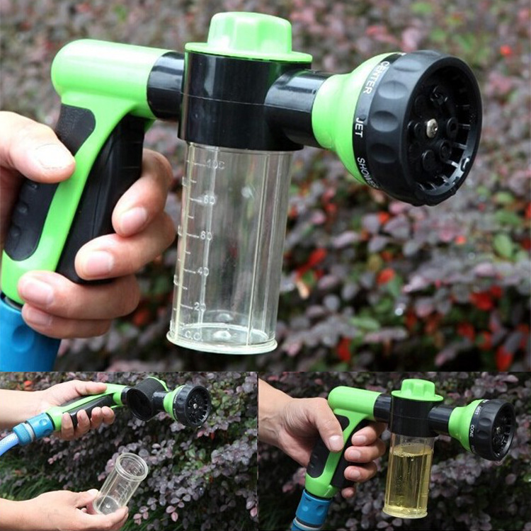 水枪洗车水枪高压水枪洗车花洒花园水枪八合一泡沫壶小百货