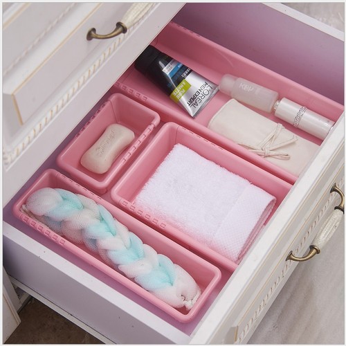 Creative Japanese-style environmentally friendly plastic drawer storage box kitchen office stationery sundries retractable classification organization box