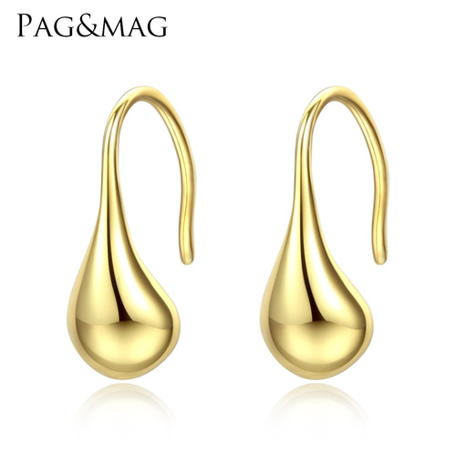 PAG&MAG all-over sterling silver earrings S925 silver earrings simple ear hook style earrings exquisite jewelry wholesale