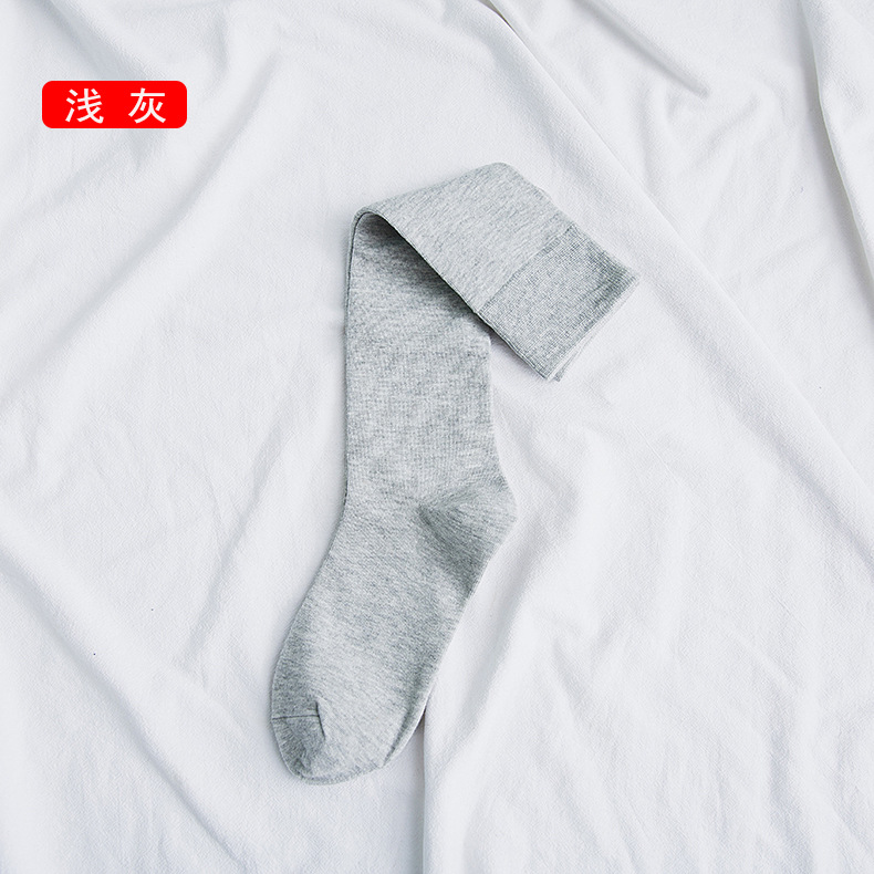 Otoño e Invierno calcetines de pila larga llanura rodilla de las mujeres por debajo de calcetines de becerro japonés calcetines de algodón de las mujeres en stock al por mayor