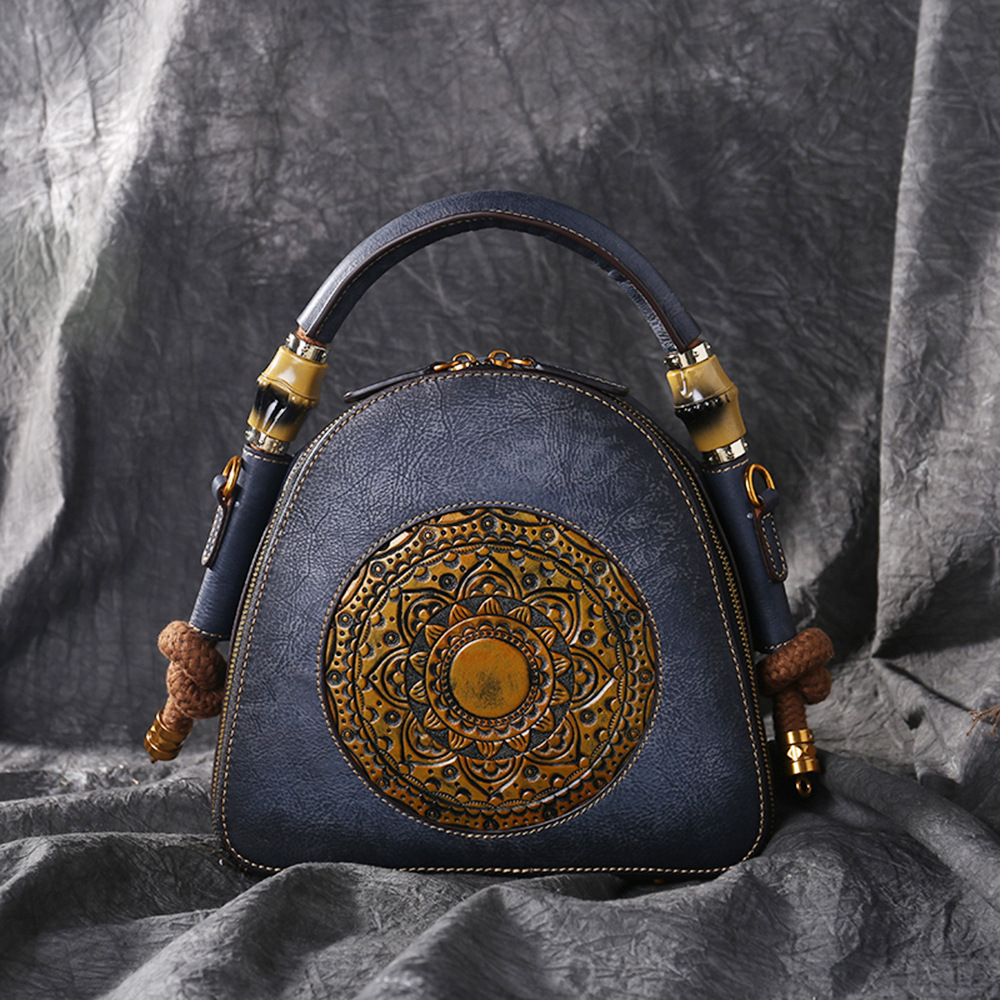 Large-Capacity Cowhide Handbag