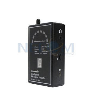 Handheld radio wave detector two-stage sensitivity adjustment supports WiFi hidden camera detection