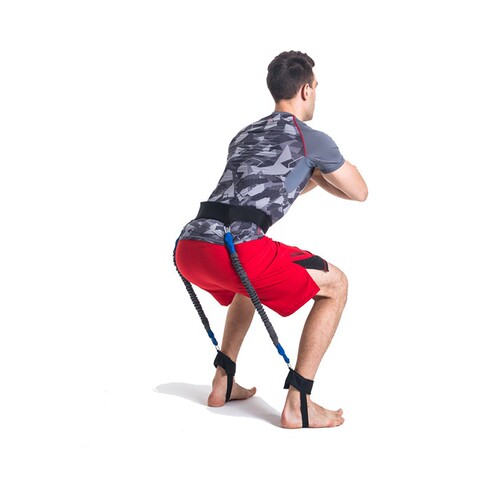 Leg bouncing tension rope tensioner Taekwondo training belt ankle elastic rope resistance rope basketball training device