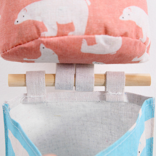 Self-produced and self-sold, the single pocket hanging bag for girls' heart fire red bird on the wall, wall-mounted, door rear storage bag, dormitory storage bag 