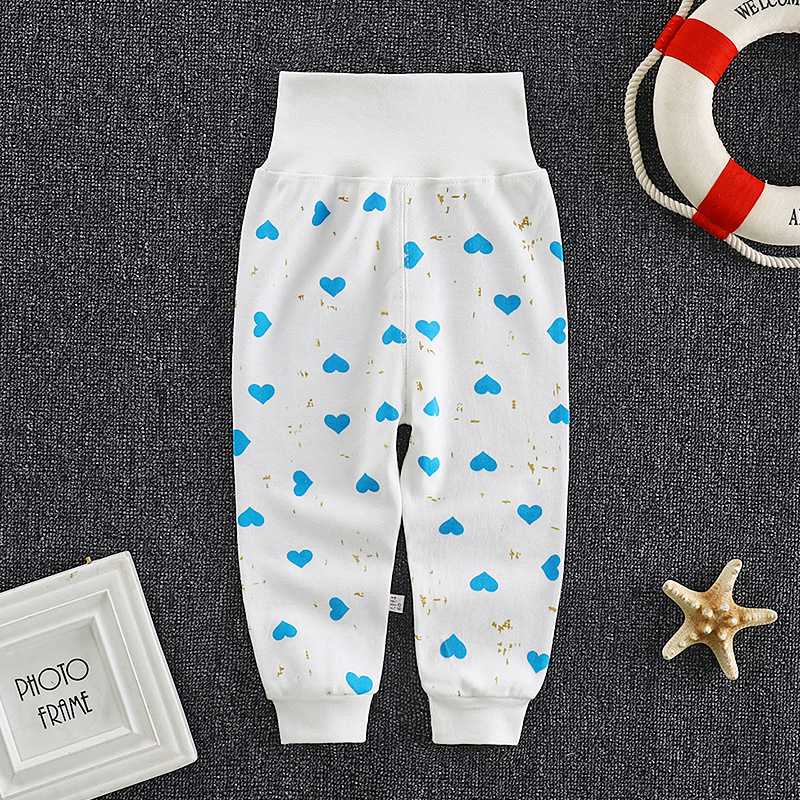 Umbilical bandage, blue trousers