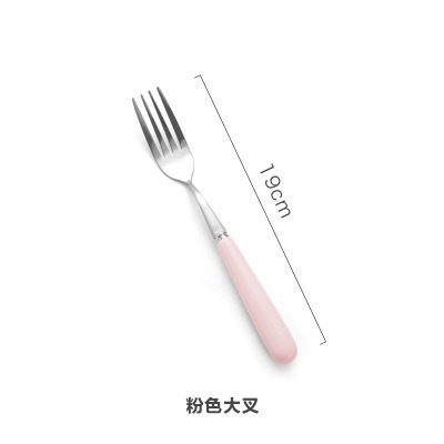 Vajilla occidental hogar cerámica cuchillo de acero inoxidable, tenedor y cuchara cuchillo de carne vajilla traje creativo occidental fruta tenedor y cuchara