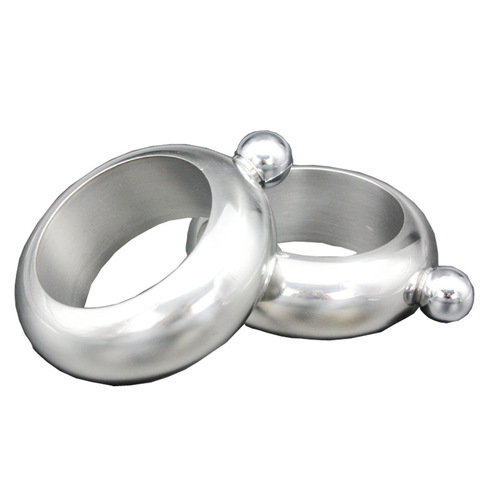 06厚304不锈钢手镯酒壶 便携式3.5盎司圆形酒壶俄罗斯金属酒瓶