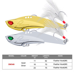 Brand Lure Silver and Gold Glitter 11G-16G-23G Boxed Flying Fish Glitter Red and Green Eyes Artificial Lure DW349