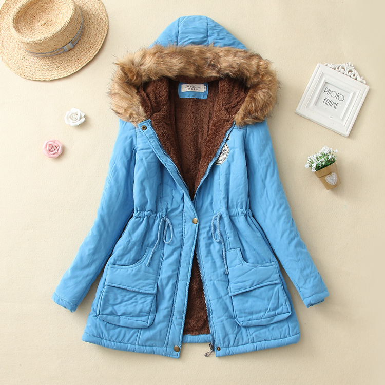 Abrigo acolchado de algodón con forro de lana estilo europeo y americano para mujer otoño e invierno 2023 image 20