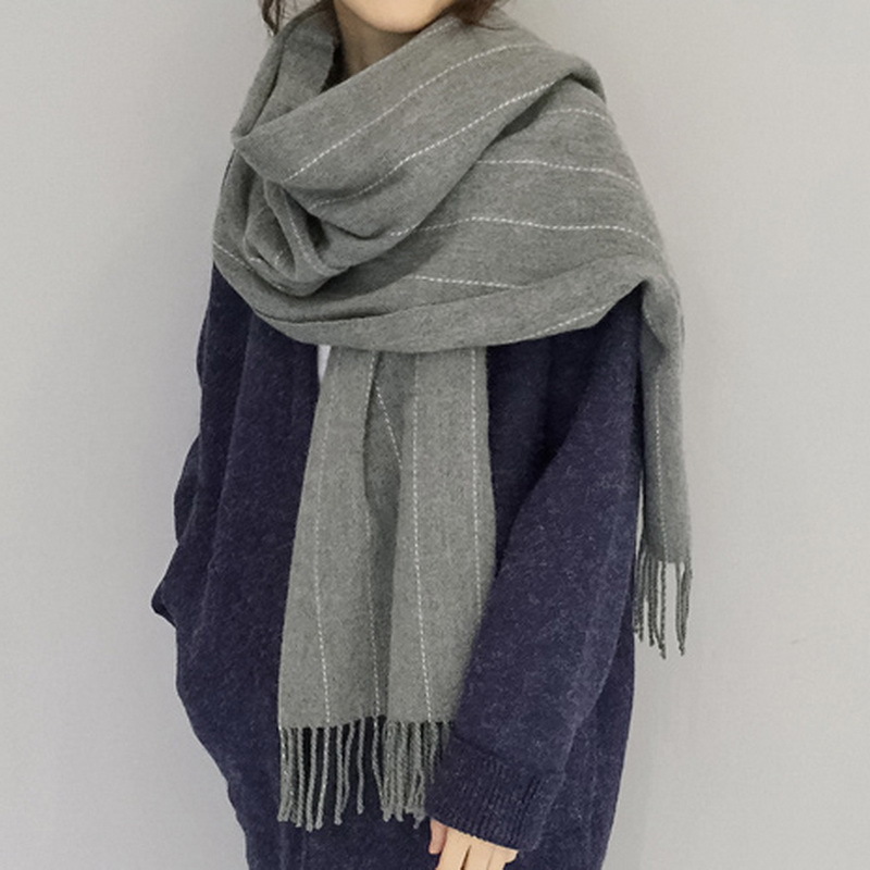 Demi-season universal long scarf for students for men and women made…