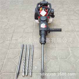 石头打眼破碎锤 手持式汽油冲击钻图片 大马力汽油冲击锤
