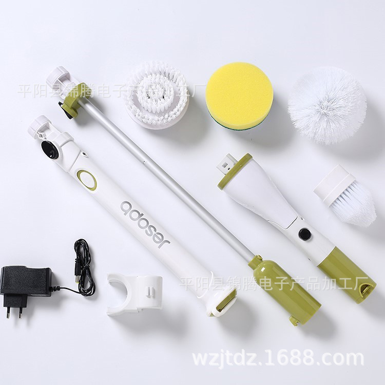 New Electric Cleaning Brush Rechargeable Rotating Mop Household Long Handle Elbow Bathroom Brush Lazy Cleaning Set New Electric Cleaning Brush Rechargeable Rotating Mop Household Long Handle Elbow Bathroom Brush Lazy Cleaning Set