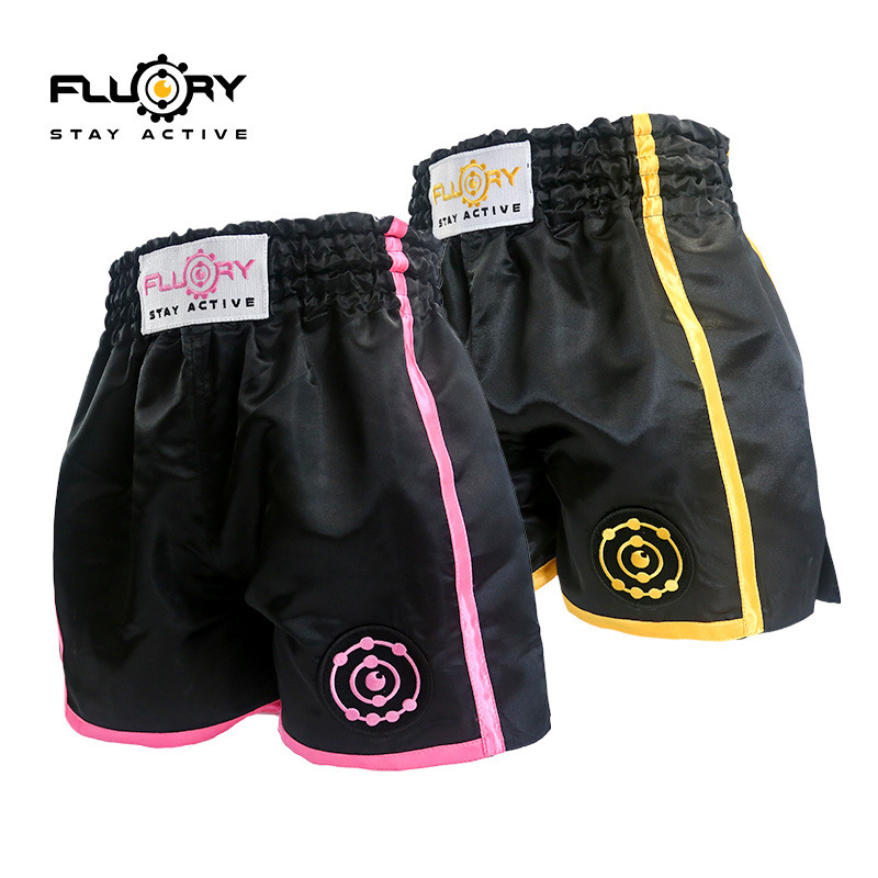 FLUORY Fire Boxing Muay Thai Shorts Men's and Women's Casual Comfortable Simple Sports Shorts Children's Fighting Sanda Wear