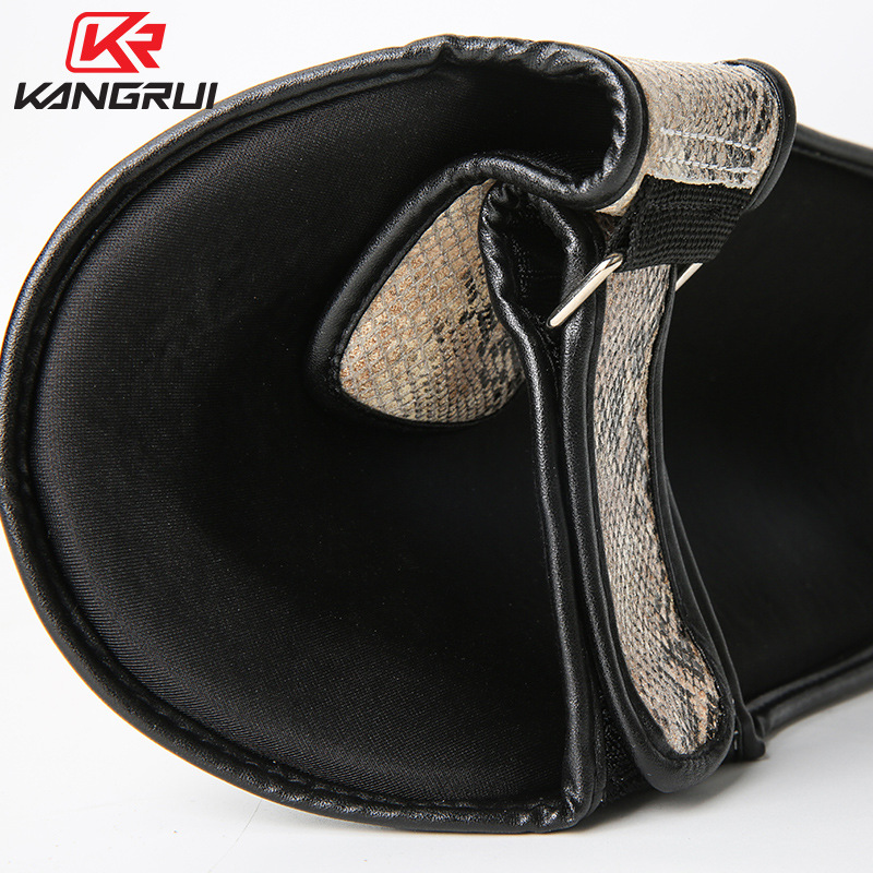 Protección de piernas de Muay Thai Sanda transfronteriza lucha contra el equipo de protección de la pantorrilla de una pieza con empeñe taekwondo libre PROTECCIÓN DE LA espinillera