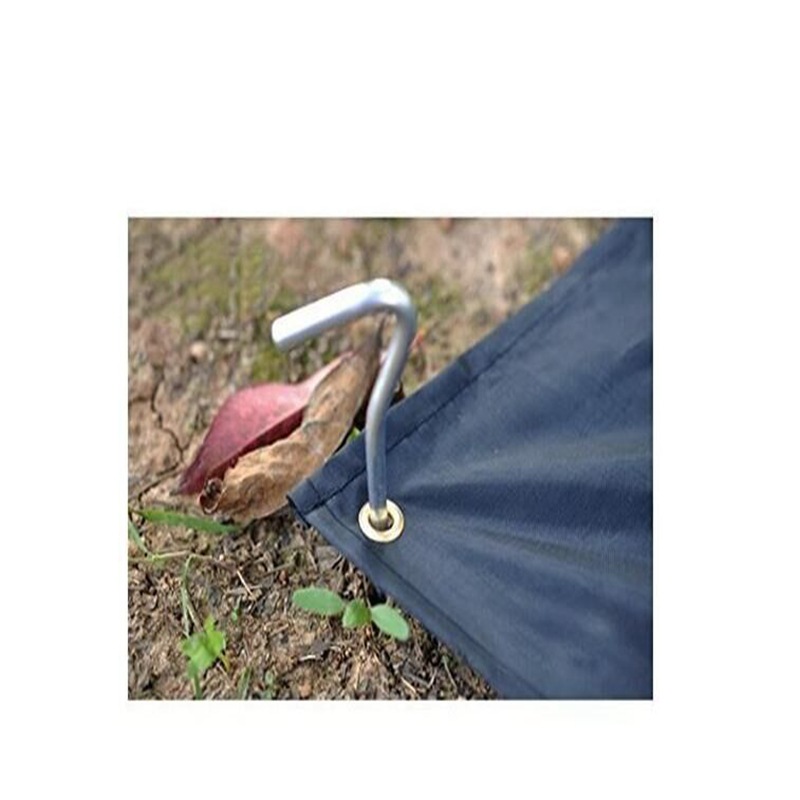 Tienda de campaña al aire libre Canopy clavo de tierra hierba señaló signo de interrogación semicírculo arco hierro tienda clavo de tierra