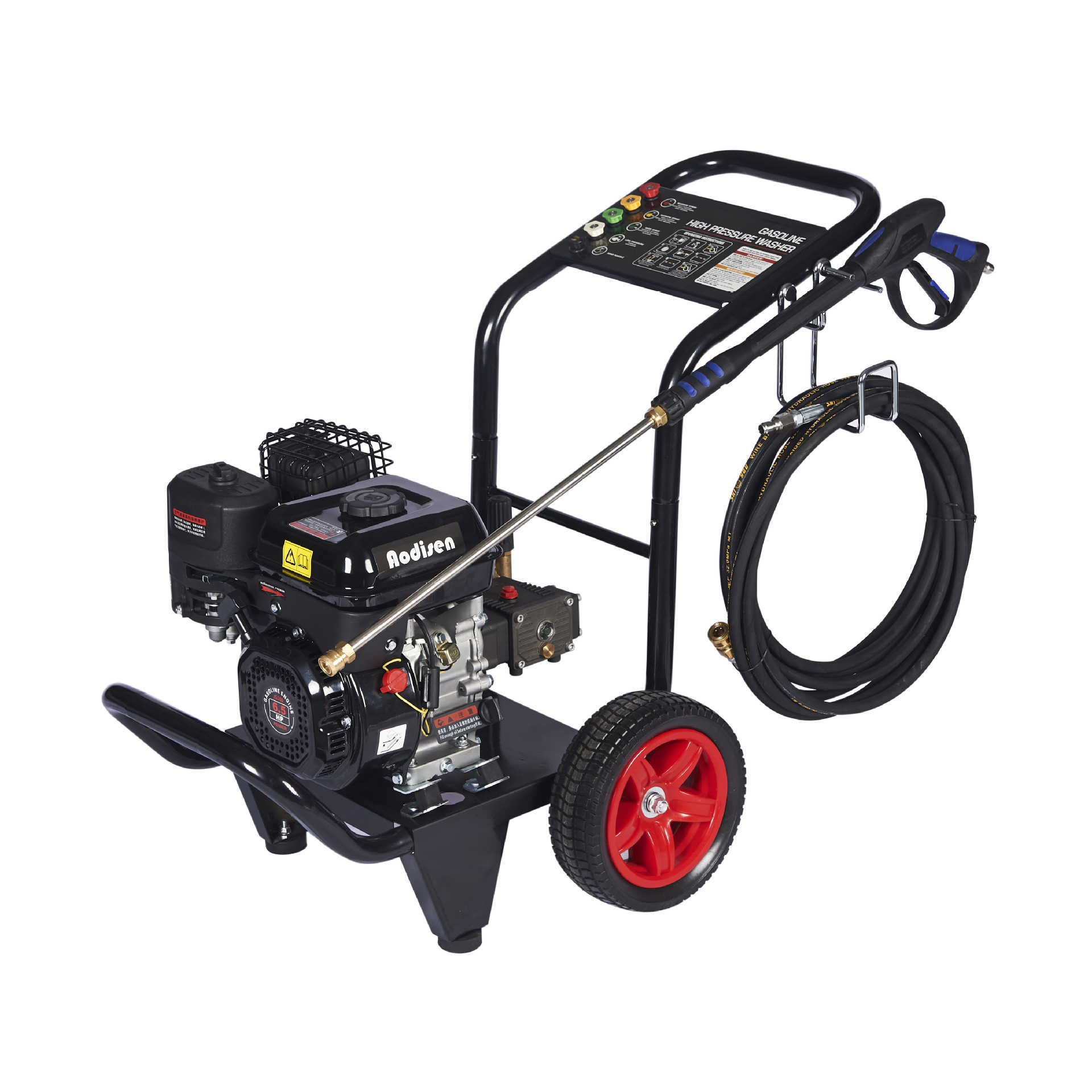 百力通款7hp汽油机洗地机曲轴铜泵150公斤压力高压水流清洗机