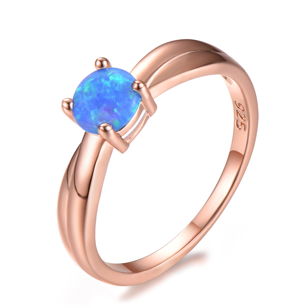 Cross-border wish European and American round four-claw Aobao ring retro simple high-end ring wholesale a generation of hair